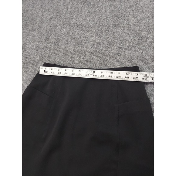 Saks 5th Avenue Wool Skirt Womens 6 Black Pencil Pockets Lined Career Back Zip - Picture 5 of 9